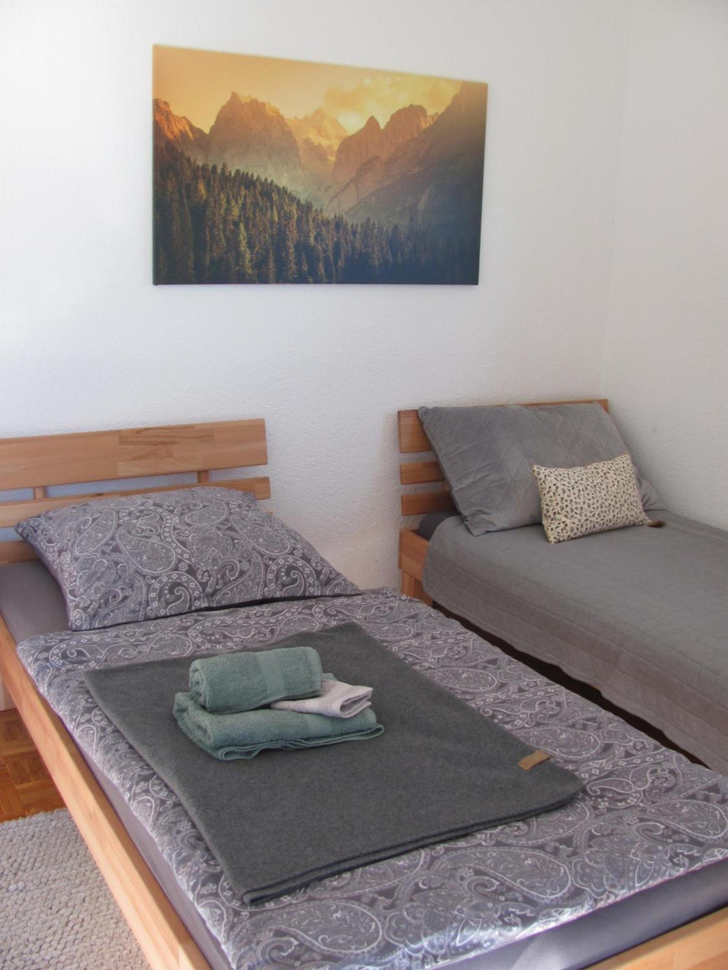 #1Gemuetliches Ruhiges Sonniges Balkonzimmer Mit Gemeinschaftsbad W-Lan Airport Nah Late Night Check In Haus Nr 9,5 Trunkelsberg Luaran gambar